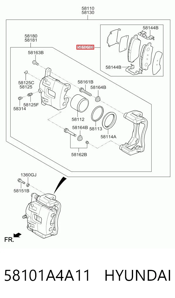 58101A4A11 Hyundai/Kia