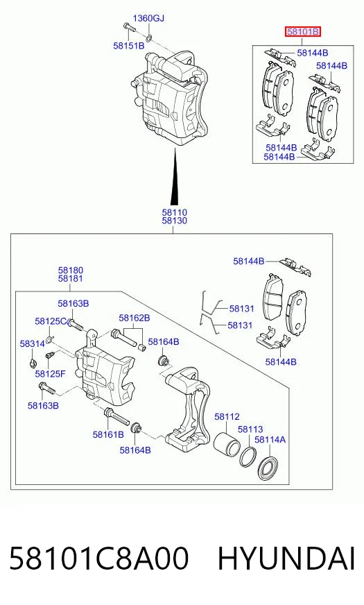 58101C8A00 Hyundai/Kia