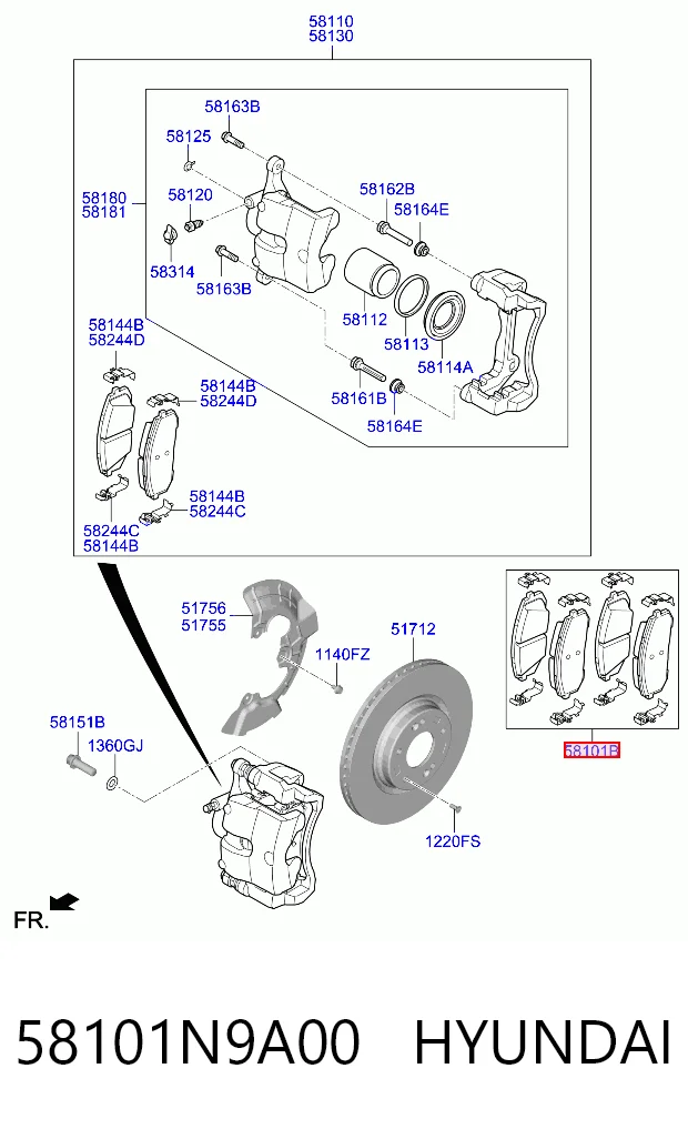 58101N9A00 Hyundai/Kia