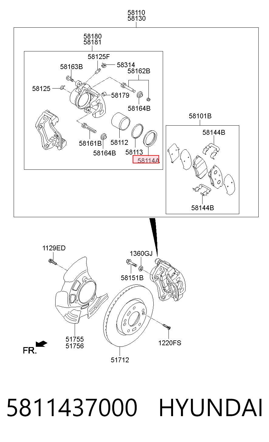 5811437000 Hyundai/Kia