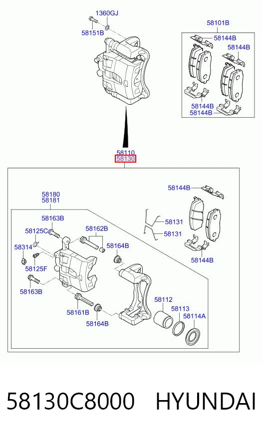 58130C8000 Hyundai/Kia