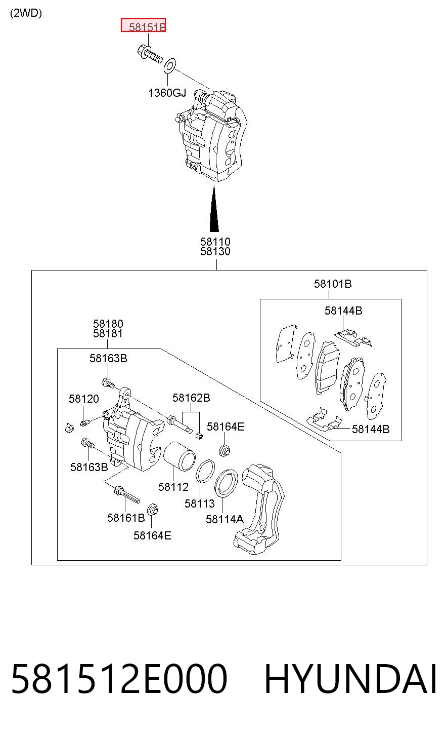 581512E000 Hyundai/Kia