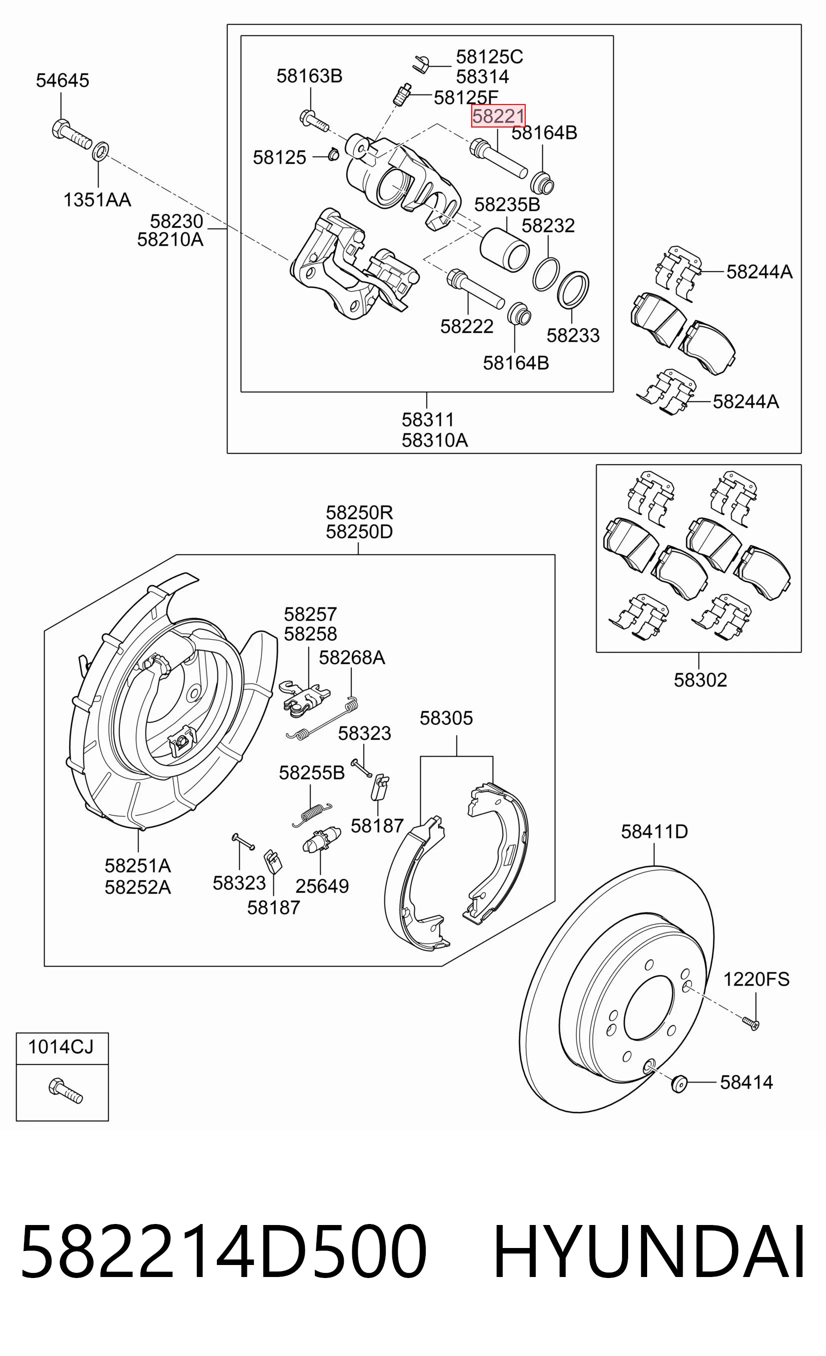 582214D500 Hyundai/Kia