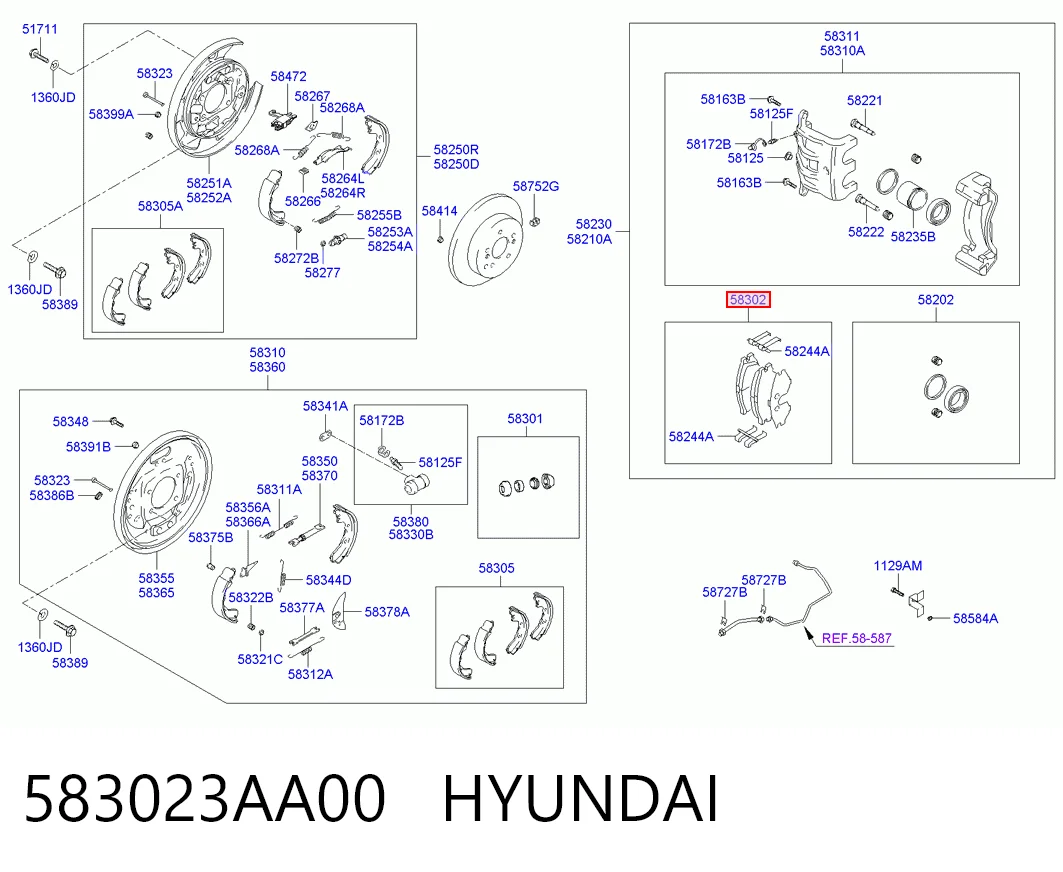 Pastillas traseras de freno Hyundai Matrix  desde 22,30 €
