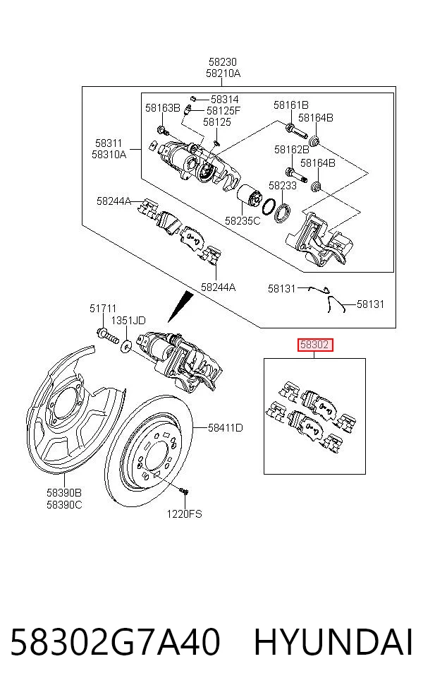 58302G7A40 Hyundai/Kia