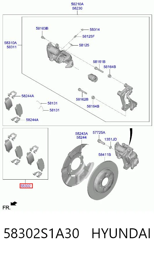 Pastillas de freno traseras para Hyundai Santa Fe TM, TMA