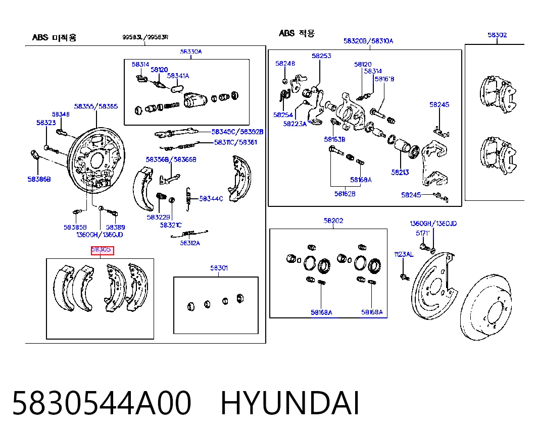 5830544A00 Hyundai/Kia