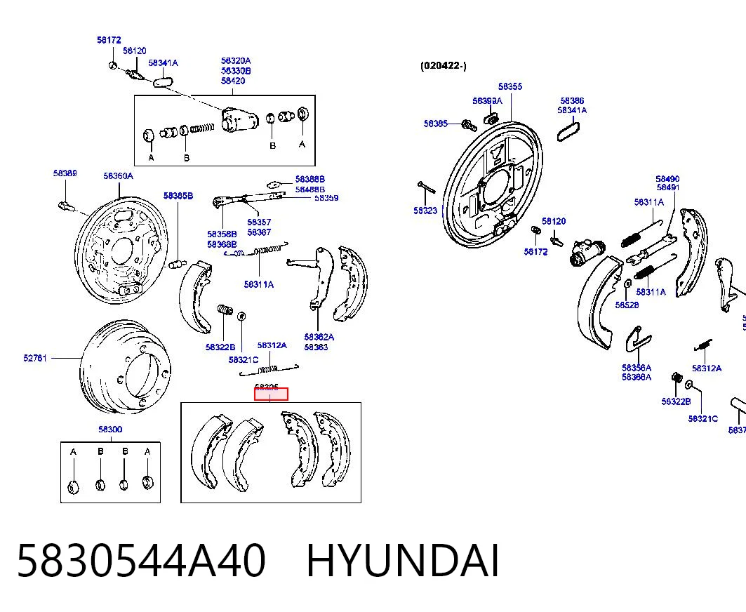 5830544A40 Hyundai/Kia