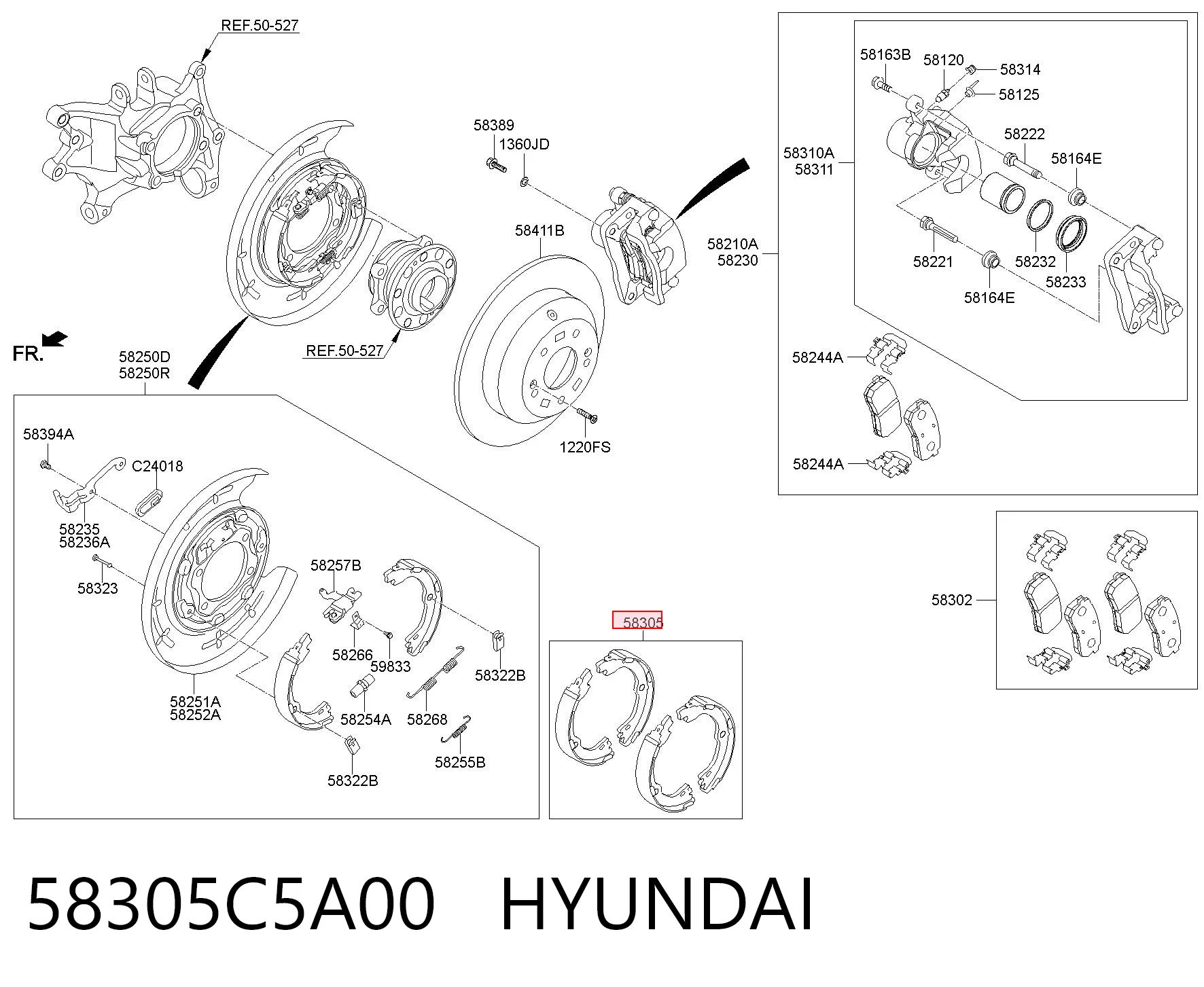Zapatas de freno traseras KIA Sorento III (2015-2020)