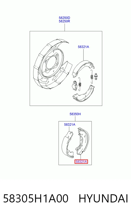 Zapatas de freno de estacionamiento Hyundai Terracan  (2001-2006)