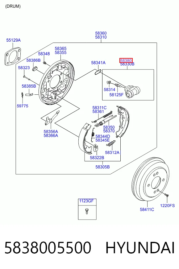 Comprar Cilindro de freno de rueda trasera Hyundai I10  PA a bajo precio
