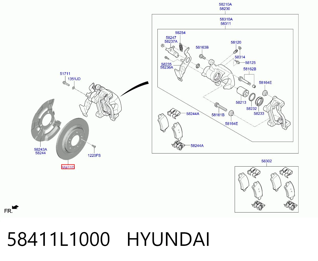 Disco de freno trasero Hyundai Sonata 8