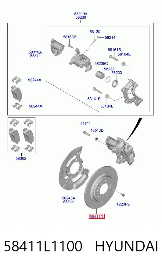 58411L1100 Hyundai/Kia