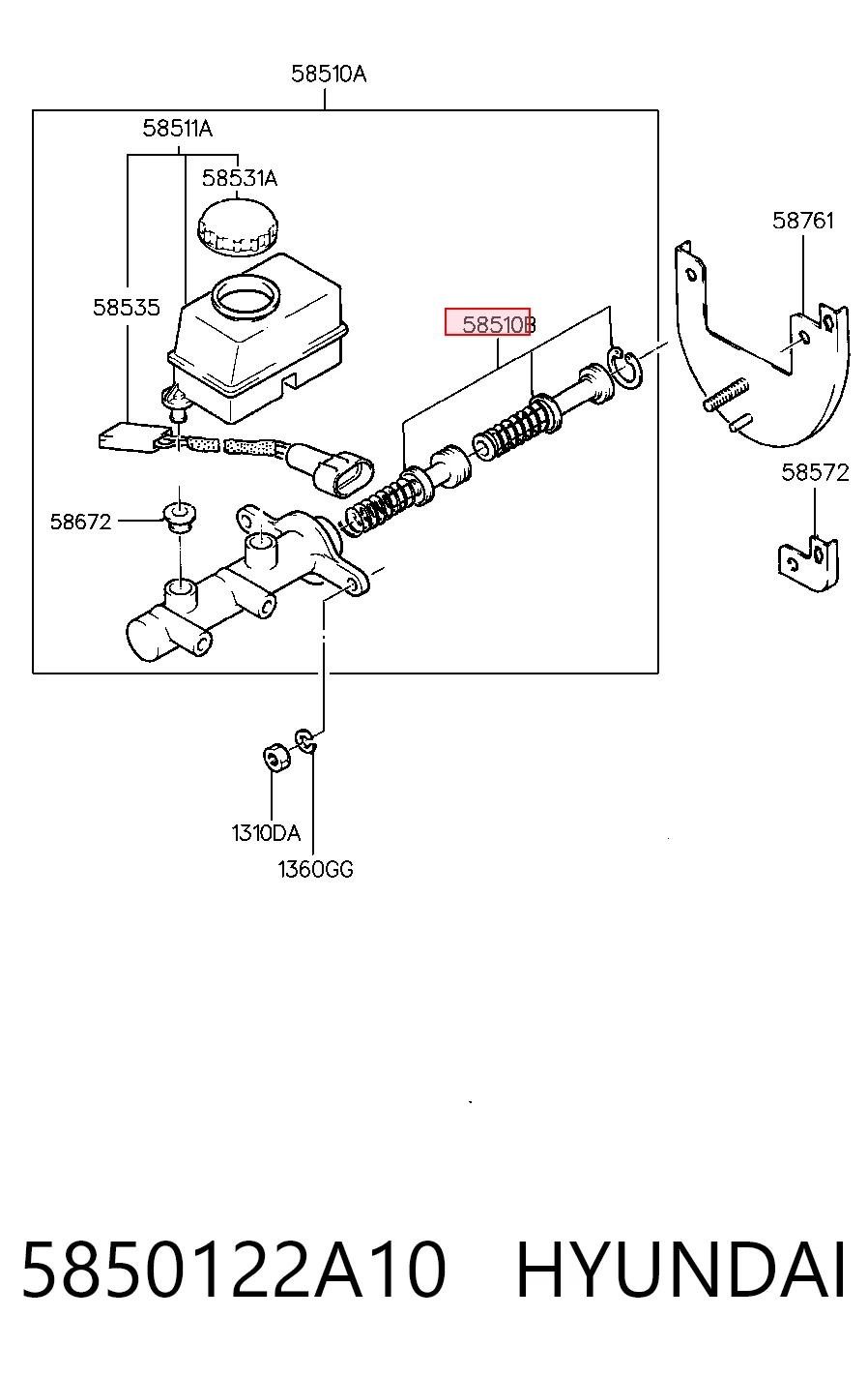 Comprar Juego de reparación del cilindro maestro de freno Hyundai Accent II LC a bajo precio