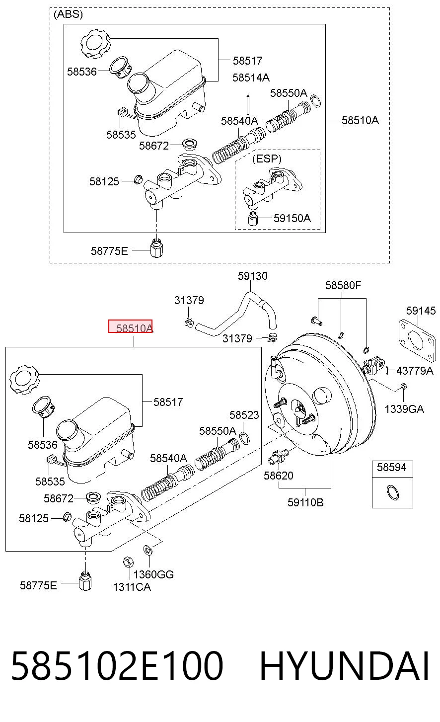 585102E100 Hyundai/Kia