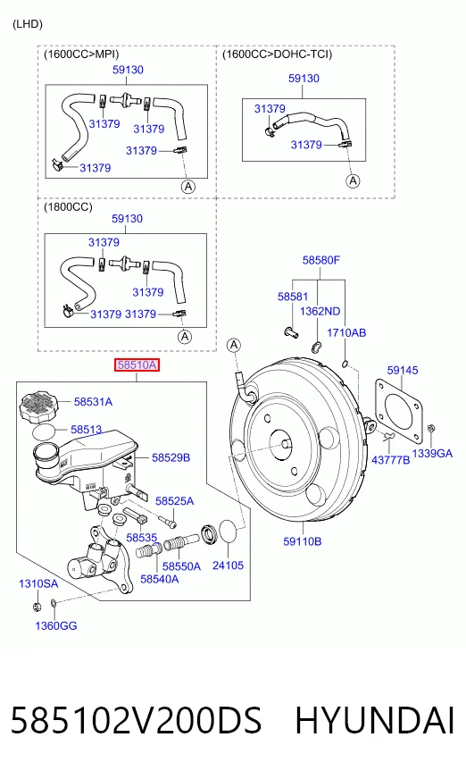 Comprar Cilindro maestro de frenos KIA Sportage IV QL