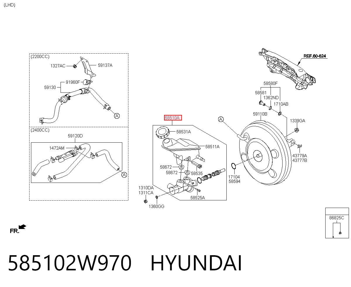 Comprar Cilindro principal de freno Hyundai Santa Fe III DM a bajo precio