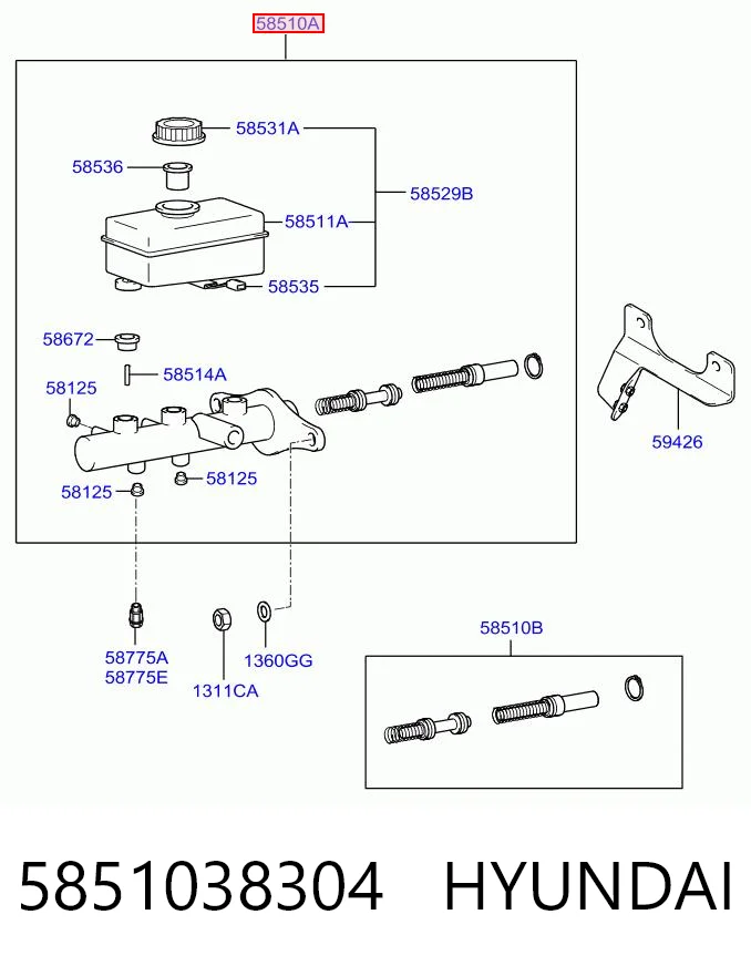 Comprar Cilindro principal de freno Hyundai Sonata  EU4 a bajo precio