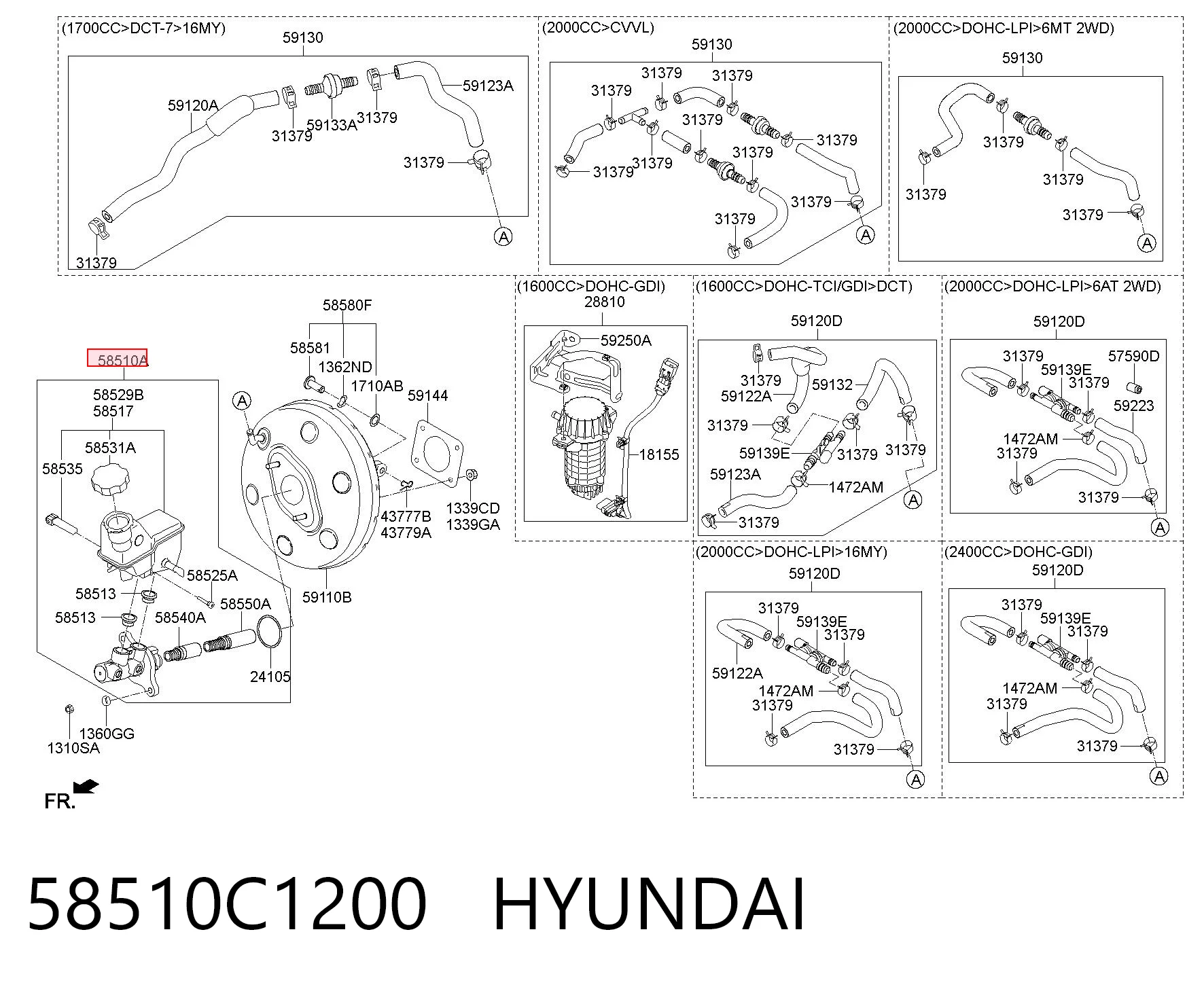 Comprar Cilindro principal de freno Hyundai Sonata VII LF a bajo precio