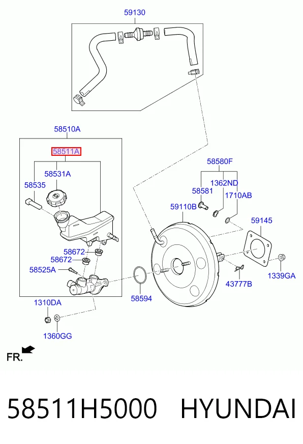Comprar Depósito del líquido de frenos del cilindro maestro Hyundai Accent  HC a bajo precio