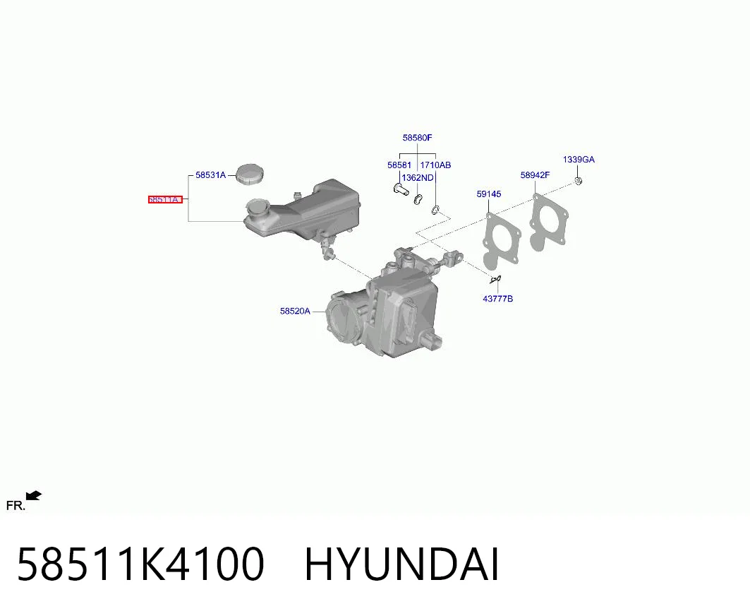 Comprar Depósito del líquido de frenos del cilindro maestro Hyundai KONA  OS a bajo precio