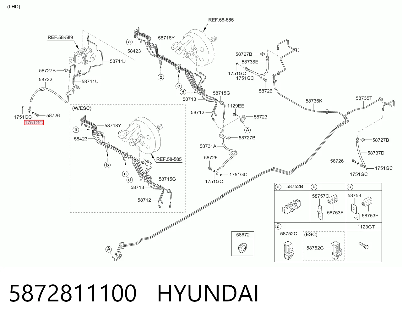 5872811100 Hyundai/Kia