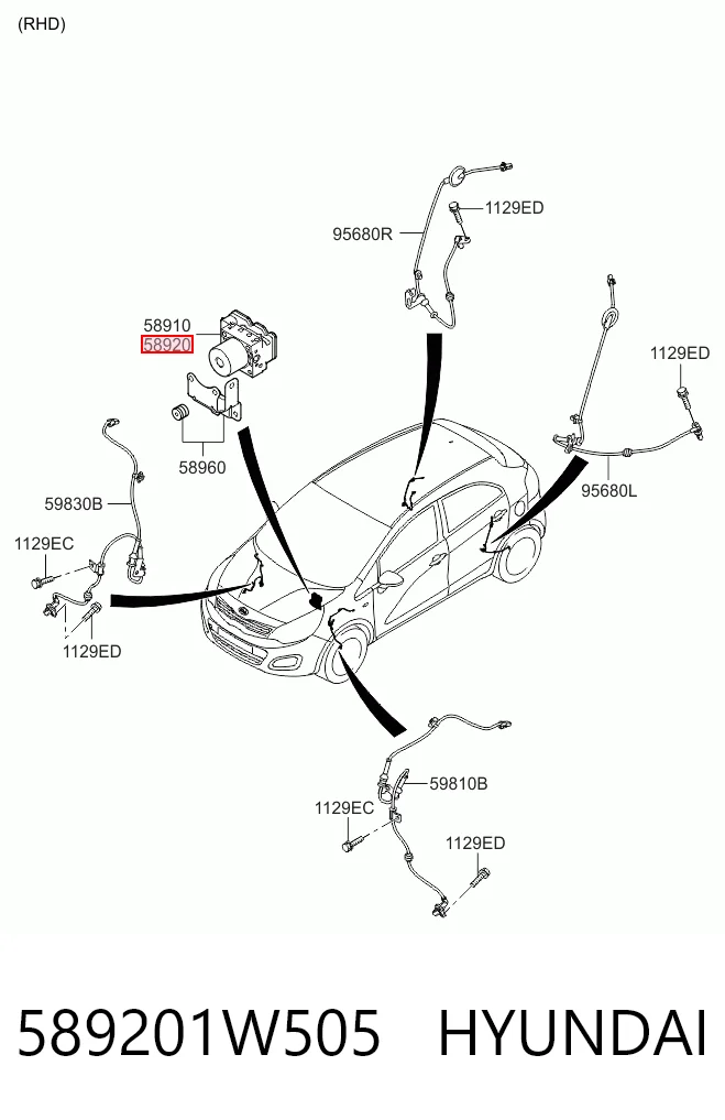 Precio del repuesto Módulo hidráulico ABS Rio III hatchback