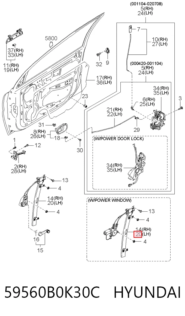 Elevalunas para KIA Rio  