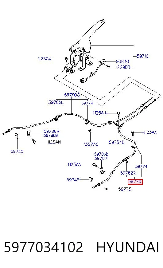 Comprar Cable de freno de mano trasero derecho Hyundai Sonata II 