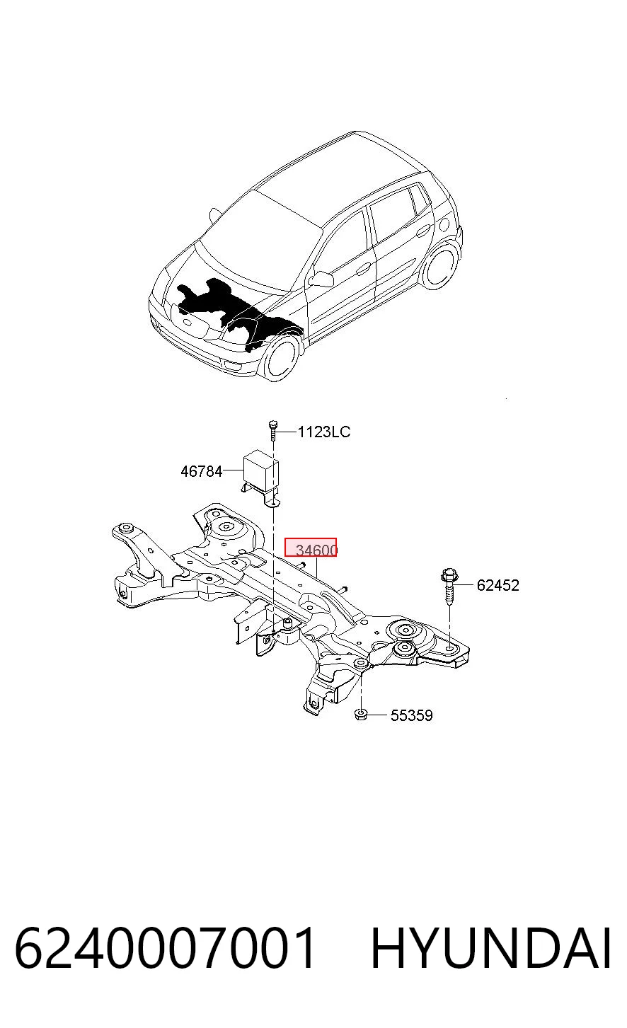 Comprar Subchasis delantero soporte motor KIA Picanto BA a bajo precio