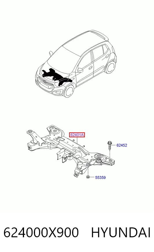 Comprar Subchasis delantero soporte motor Hyundai I10  PA a bajo precio