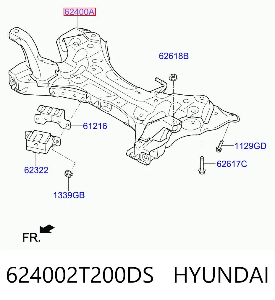 Subchasis delantero para KIA Optima III TF