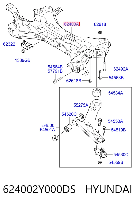 Subchasis delantero Hyundai Ix35 (2009-2016)