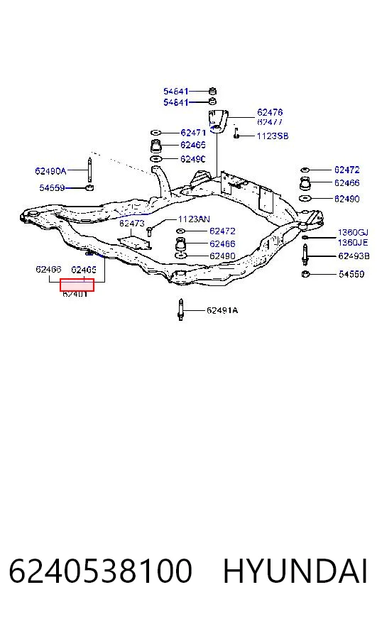 Comprar Subchasis delantero soporte motor Hyundai Sonata III Y-3 a bajo precio