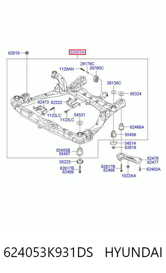 Puente delantero para Hyundai Sonata NF
