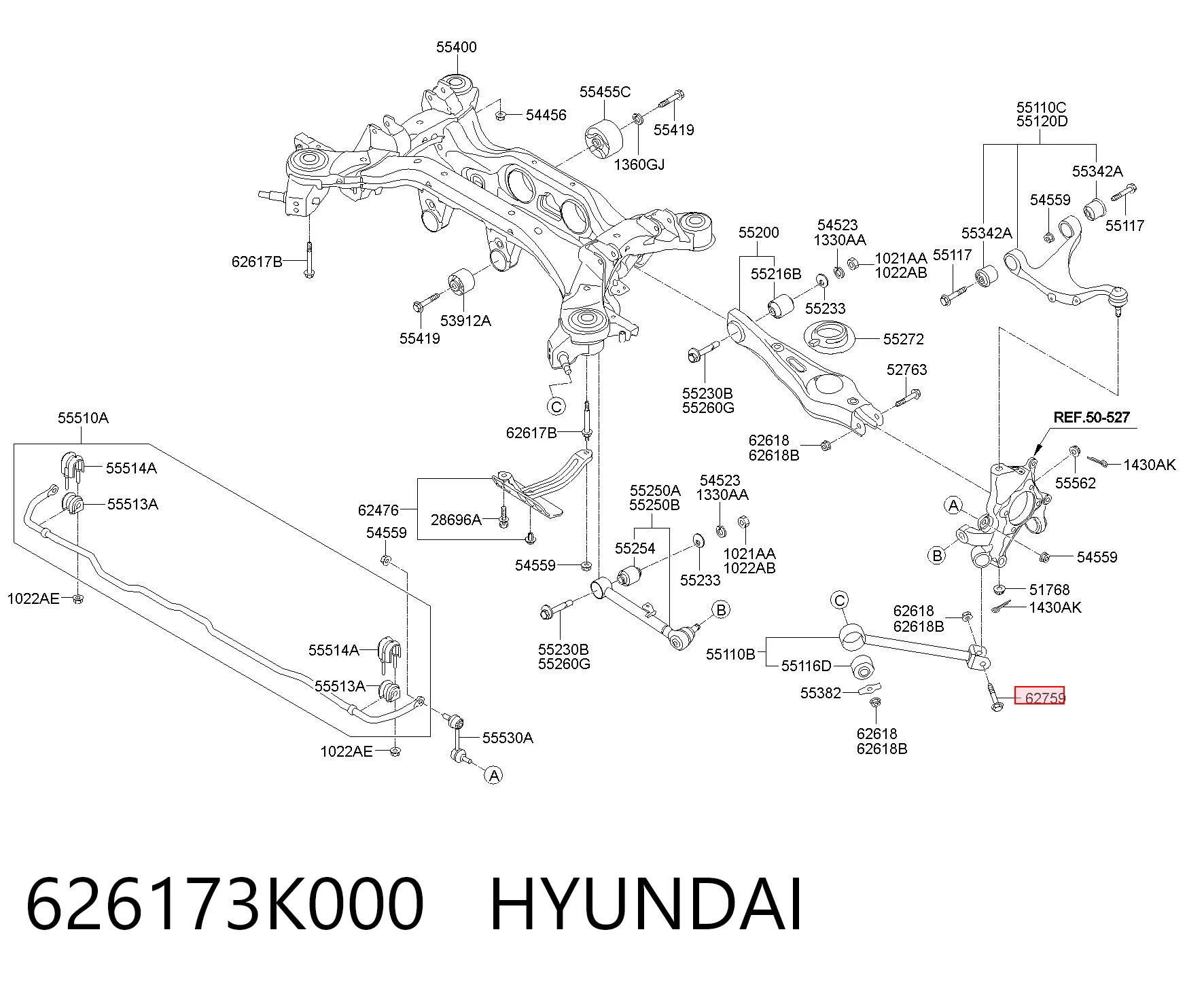626173K000 Hyundai/Kia Tornillo