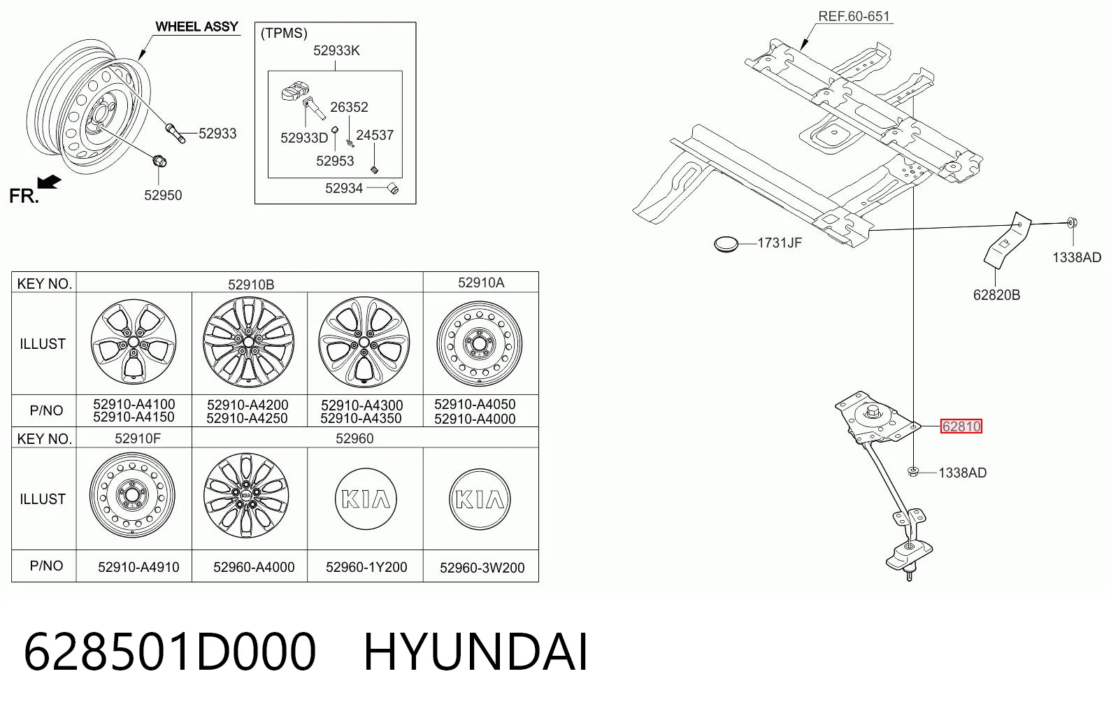 628501D000 Hyundai/Kia