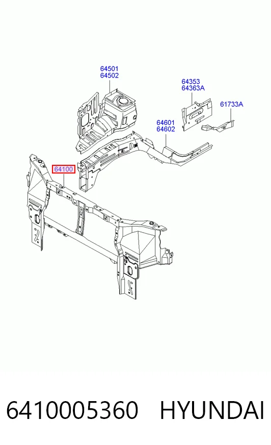 Soporte de radiador  Hyundai Atos  (MX)