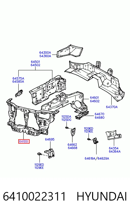 Comprar Panel de soporte del radiador y montaje de faros Hyundai Accent  X-3 a bajo precio