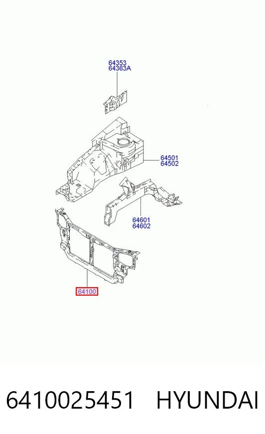 Comprar Panel de soporte del radiador y montaje de faros Hyundai Accent II LC a bajo precio
