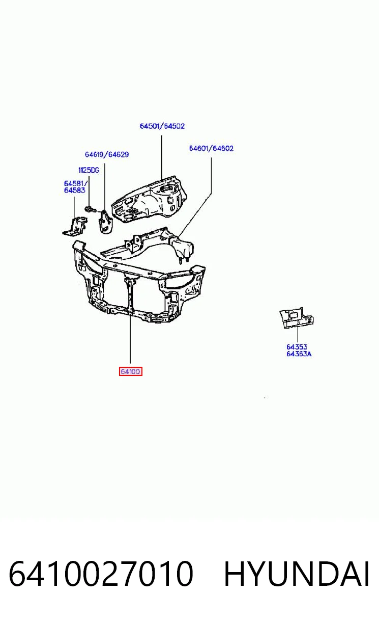 Comprar Panel de soporte del radiador y montaje de faros Hyundai Coupe I RD a bajo precio