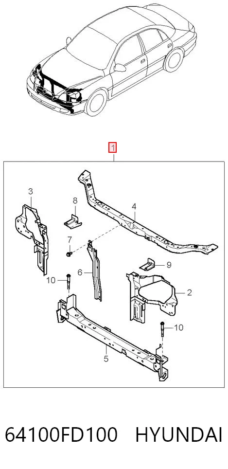 Soporte de radiador  KIA Rio I hatchback comprar en España