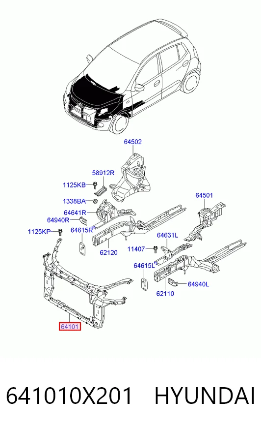Comprar Soporte de radiador Hyundai I10  PA