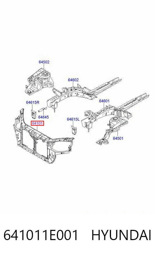 KH3156200 Starline Soporte de radiador completo (panel de montaje para foco)