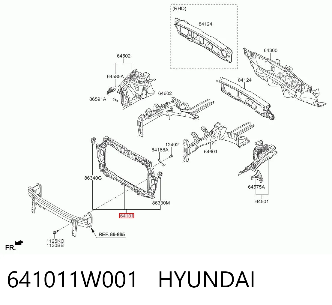 Soporte de radiador  KIA Rio III