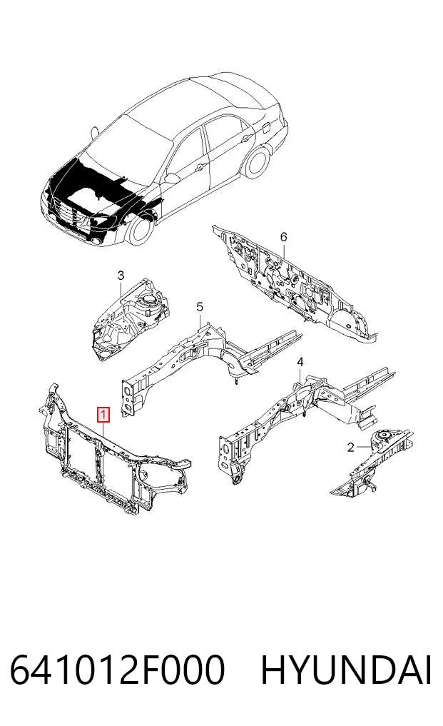 Soporte de radiador  para KIA Cerato  (LD)