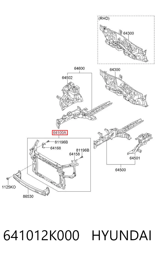 Soporte de radiador  KIA Soul I (AM)