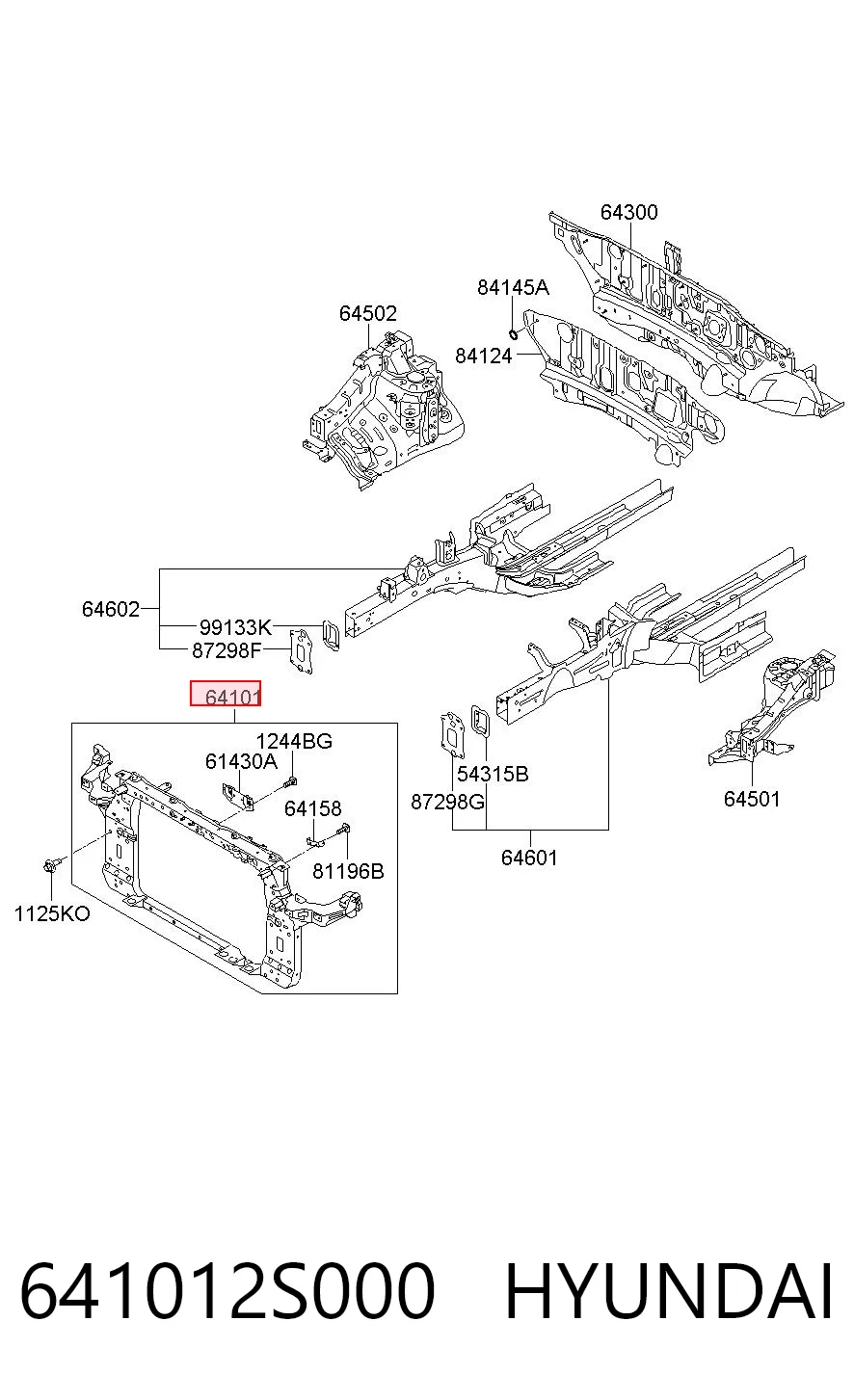 641012S000 Hyundai/Kia