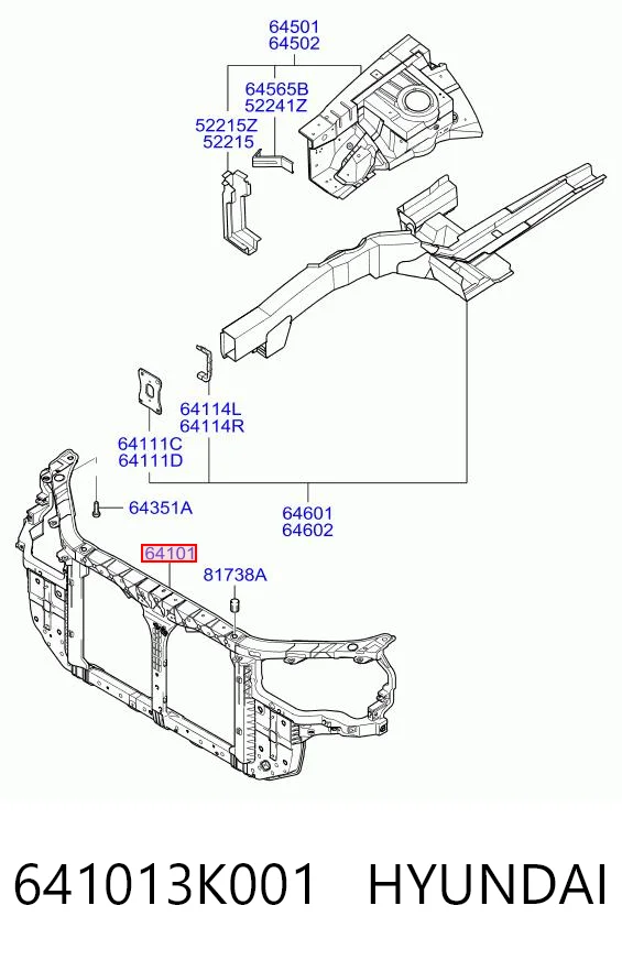 Comprar Panel de soporte del radiador y montaje de faros Hyundai Sonata V NF a bajo precio
