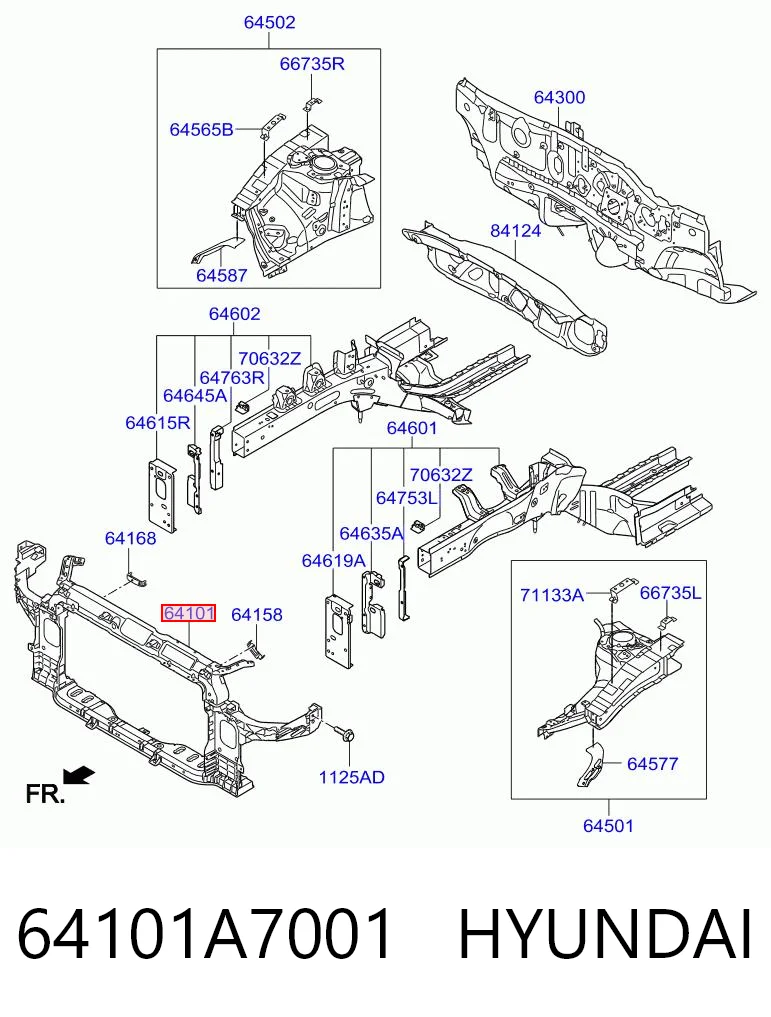 Comprar Panel de soporte del radiador y montaje de faros KIA Cerato  YD a bajo precio